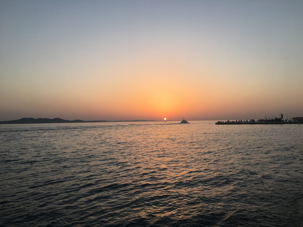 Sonnenuntergang in Zadar, Kroatien