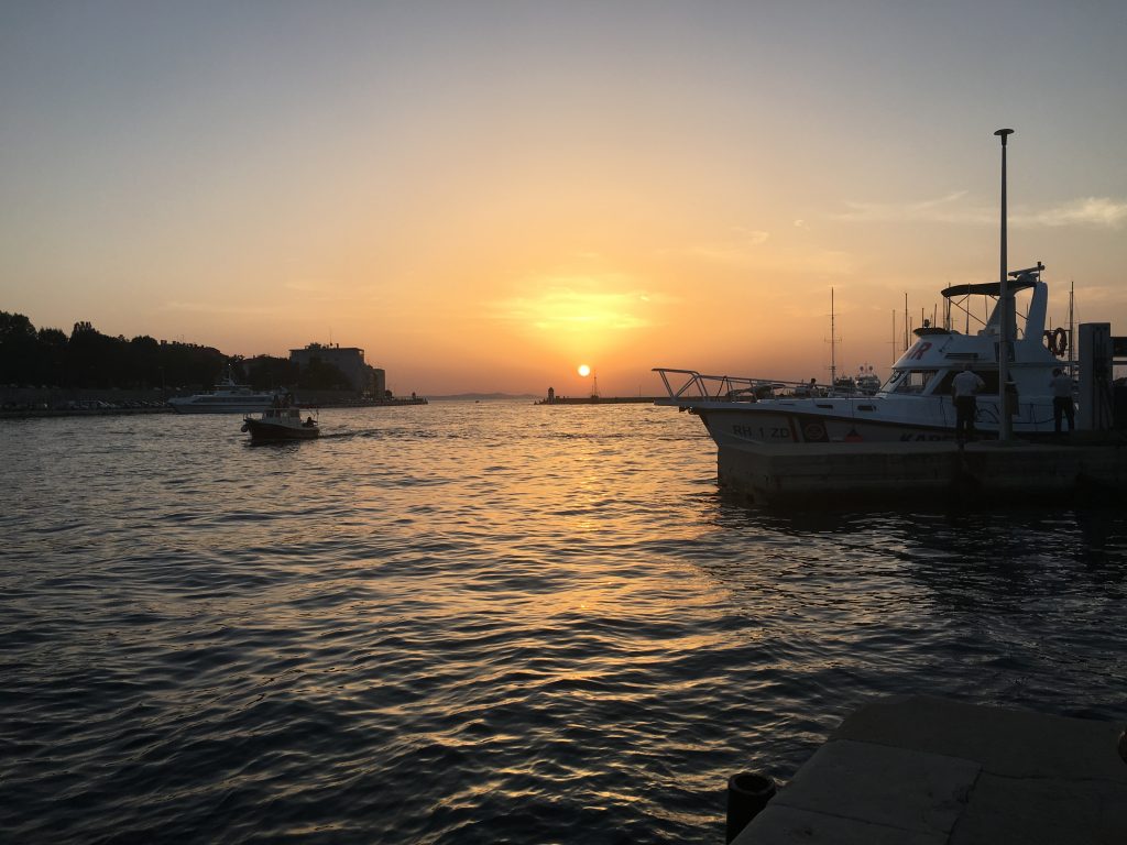 Sonnenuntergang in Zadar, Kroatien